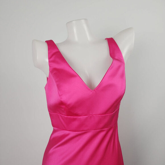 Alfred Angelo Pink Satin Bridesmaids Event Dress Size S - Picture 2 of 10